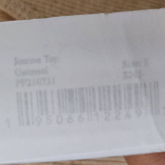 Ulla Johnson Joanne Poplin Sleeve Rib Knit Top Ribbed Jersey Oatmeal Beige - Picture 4 of 14